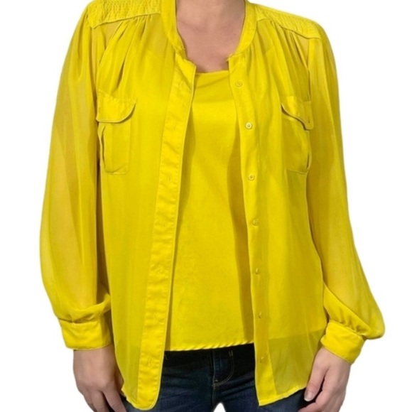 Button down Blouse by Worthington semi sheer - Picture 10 of 10